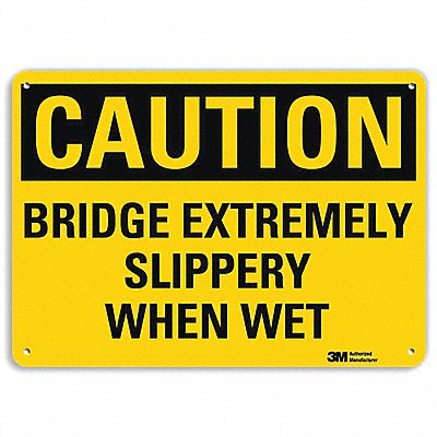 Safety Sign Extremely Slippery Wet 7in.H