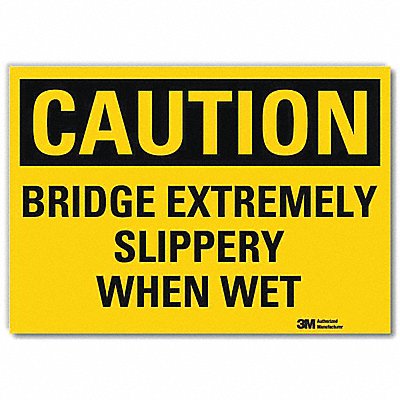 Safety Sign Extremely Slippery Wet 10inW