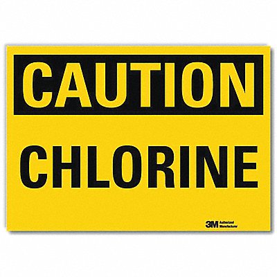 Safety Sign Chlorine 7in.H x 10in.W