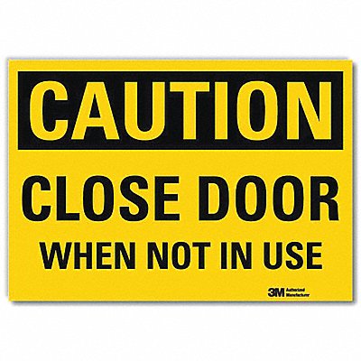Safety Sign Close Door 7in.H x 10in.W