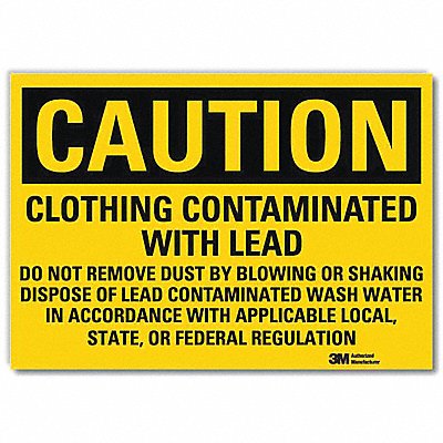 Safety Sign Lead Contaminated 14in.W