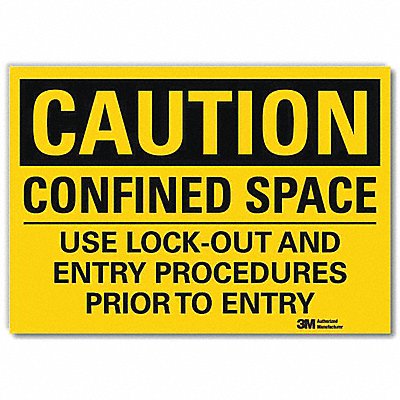 Safety Sign Entry Procedures 14in.W