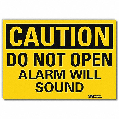 Safety Sign Do Not Opn Alrm Snd 5in.H