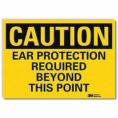 Safety Sign Ear Protection Beyond 14in.W