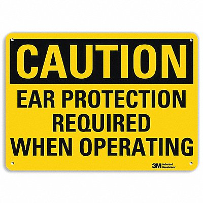 Safety Sign Ear Protection 10in.H