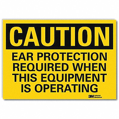 Safety Sign Ear Prtctn Oprtng 14in.W