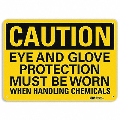 Safety Sign Eye Glove Protection 10in.H