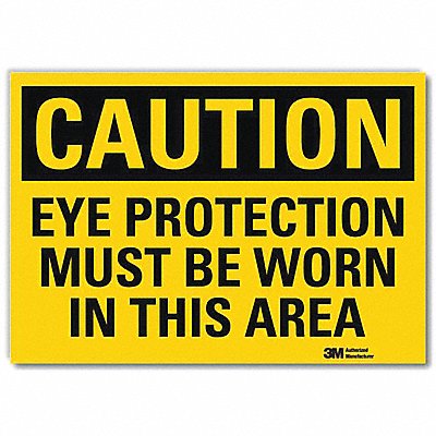 Safety Sign Eye Protection Worn 10in.W