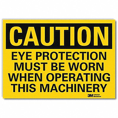 Safety Sign Eye Protection Mchnry 10in.W
