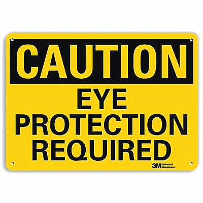 Safety Sign Eye Protection Required 7inH
