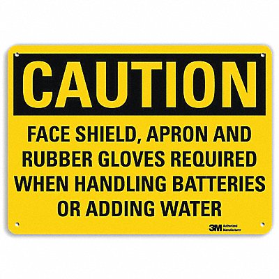 Safety Sign Face Shield Required 10in.H