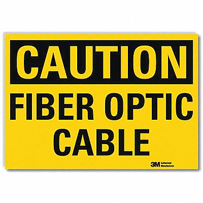 Safety Sign Fiber Optic Cable 10in.W