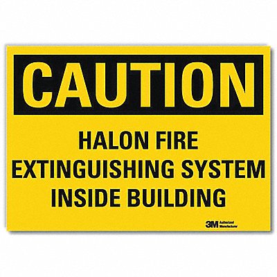 Safety Sign Black/Yellow 10in.H x 14in.W