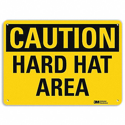 Safety Sign Hard Hat Area 10in.H