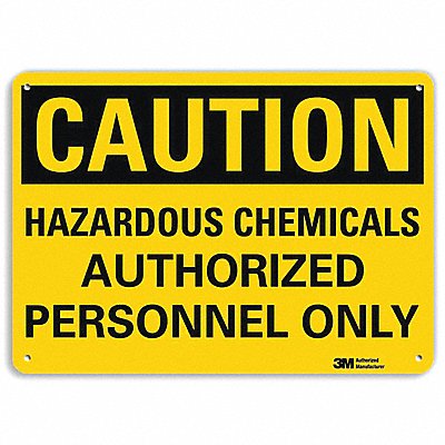 Safety Sign Hazardous Chemicals 7in.H