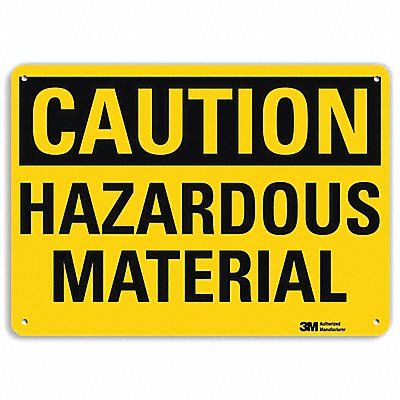 Safety Sign Hazardous Material 7in.H