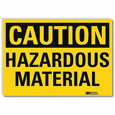Safety Sign Hazardous Material 14in.W