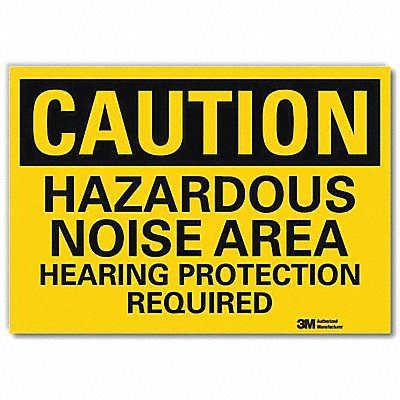 Safety Sign Hazardous Noise Area 10in.W
