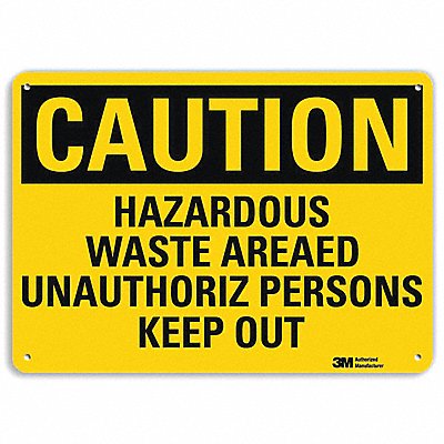 Safety Sign Hazrdous Wste Keep Out 10inH