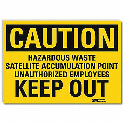 Safety Sign Hazardous Accumulation 5in.H