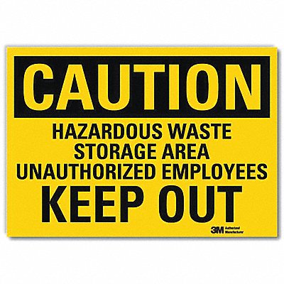 Safety Sign Hazardous Keep Out 5in.H