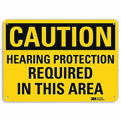 Safety Sign Hearing Protectin Area 10inH