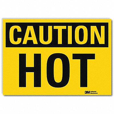 Safety Sign Hot 14in.W