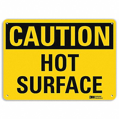 Safety Sign Hot Surface 10in.H