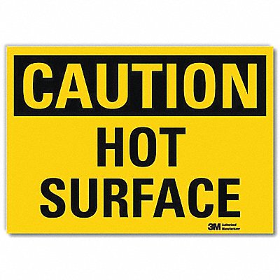 Safety Sign Hot Surface 10in.W