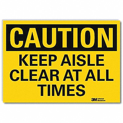 Safety Sign Keep Aisle Clr All Tms 10inW