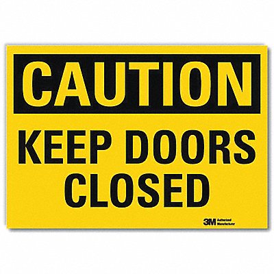 Safety Sign Keep Doors Clsd 10inHx14inW