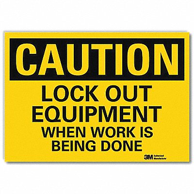 Safety Sign Lockout For Safety 5in.H