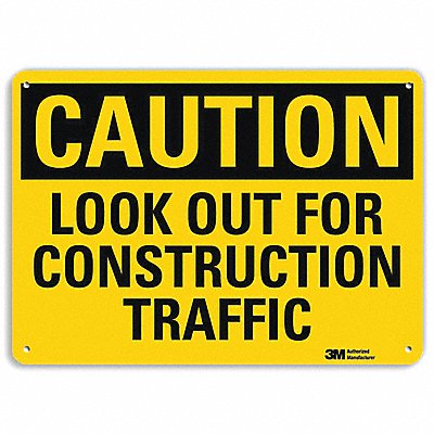 Safety Sign 7 H 10 W Alum Caution