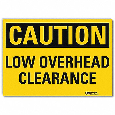 Safety Sign Overhead Clearance 10in.W