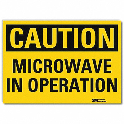 Safety Sign Microwave In Operation 10inW