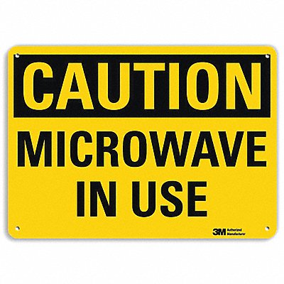 Safety Sign Microwave In Use 7 in H