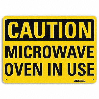 Safety Sign Microwave Oven In Use 7 in H