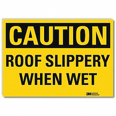 Safety Sign Roof Slippery 5in H x 7in W