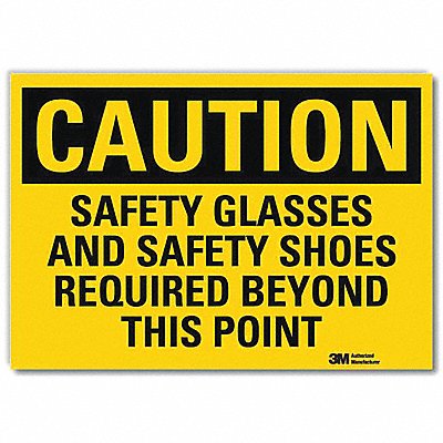 Safety Sign Safety Shoes Required 10in W