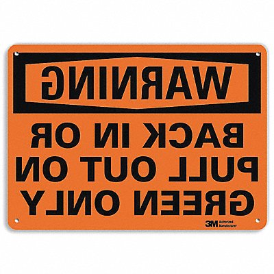 Warning Sign 7 H 10 W Aluminum