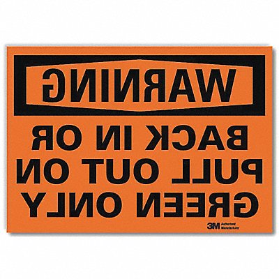 Warning Sign 7 H 10 W Vinyl