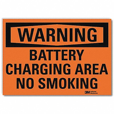 Warning No Smoking Sign Surface 7 in H
