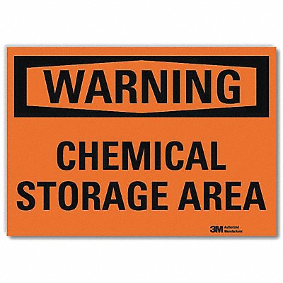 Warning Sign Chemical Storage Area 10inW