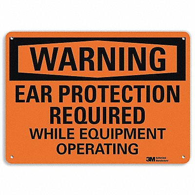 Warning Sign Black/Orange Surface 7 in H
