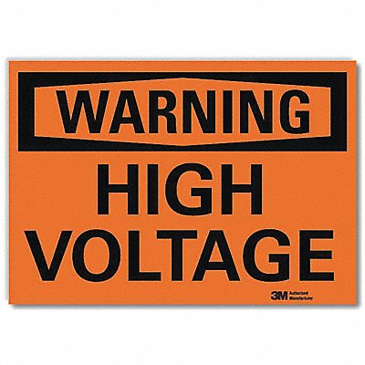 J7199 Warning Sign High Voltage Surface 10in W