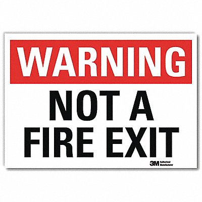 Safety Sign Not A Fire Exit 7 x10
