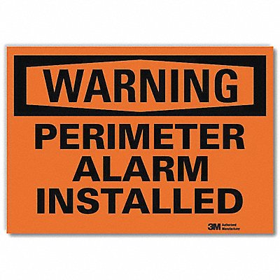 Security Sign Perimeter Alarm 10 in W