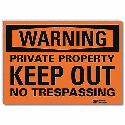 Admittance Sign Keep Out 5 in H x 7 in W