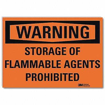 Warning Sign Storage Prohibited 5 in H