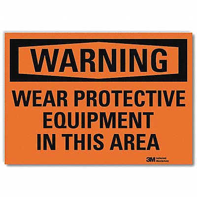 Warning Sign Protective Equipment 14in W